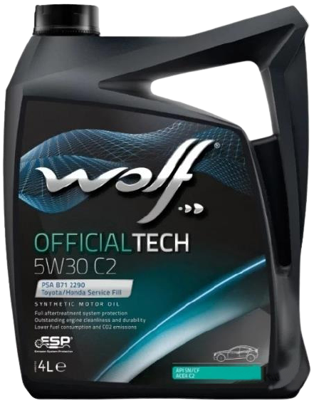 Моторное масло Wolf OfficialTech 5W-30 C2, 4л 